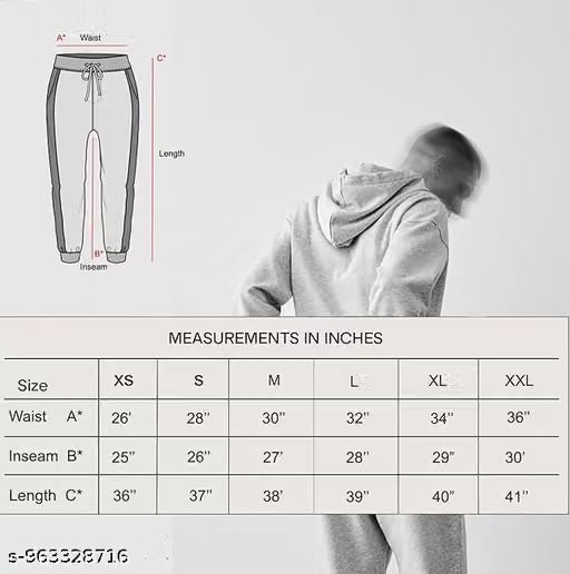 Printed Men Wide Leg Black Track Pants
